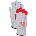 Magid RoadMaster B6540EHVO Leather Drivers Gloves with HiViz Fingertips, XXL, 12PK B6540EHVO-XXL